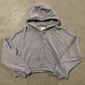 American Eagle Cropped Hooded Sweatshirt Size XL